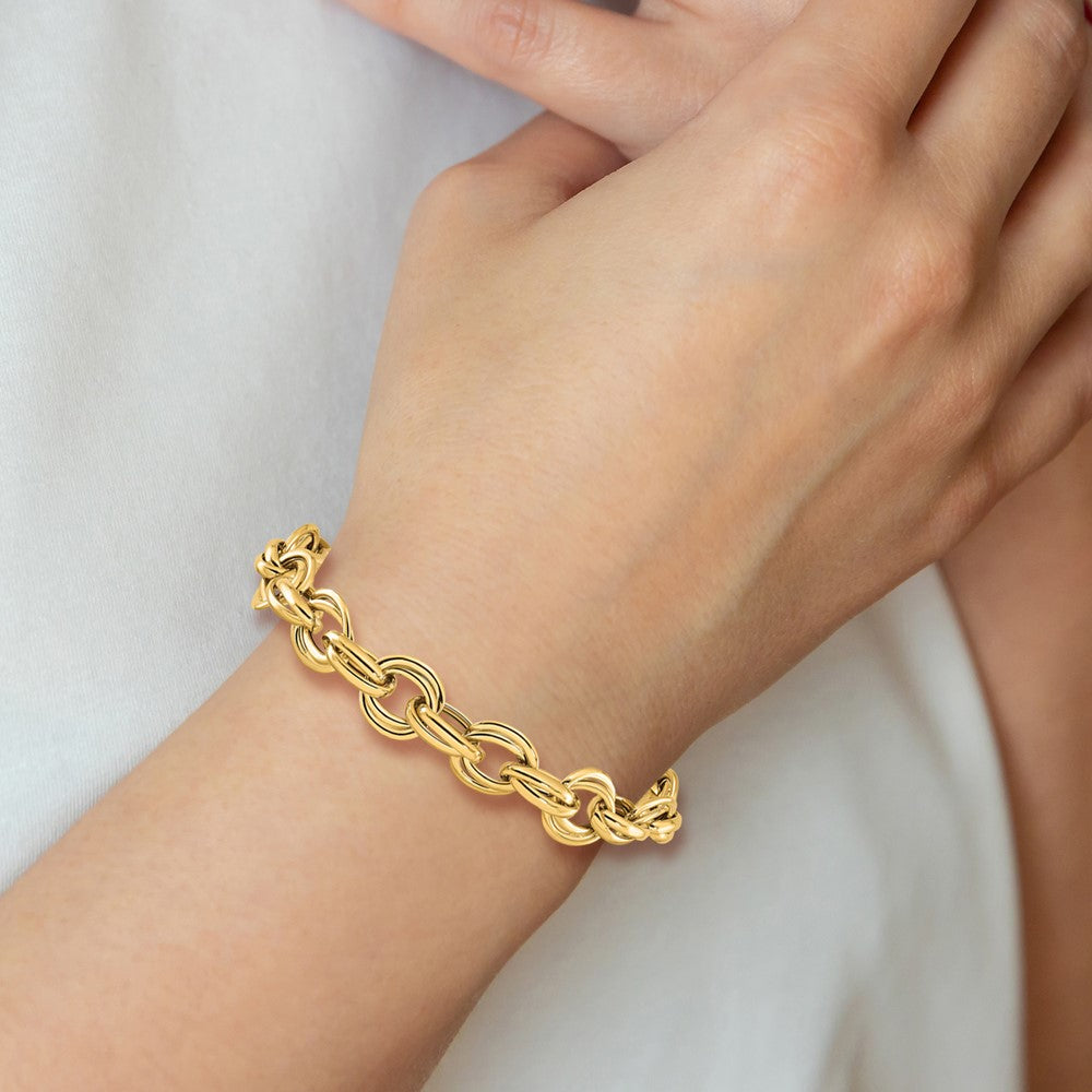 14K Polished Fancy Link Bracelet