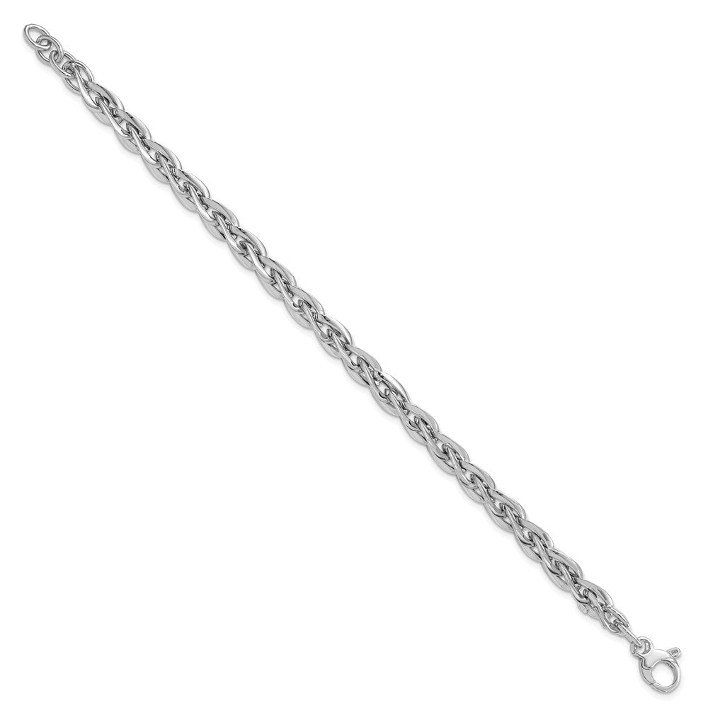 14k White Gold Polished Bracelet