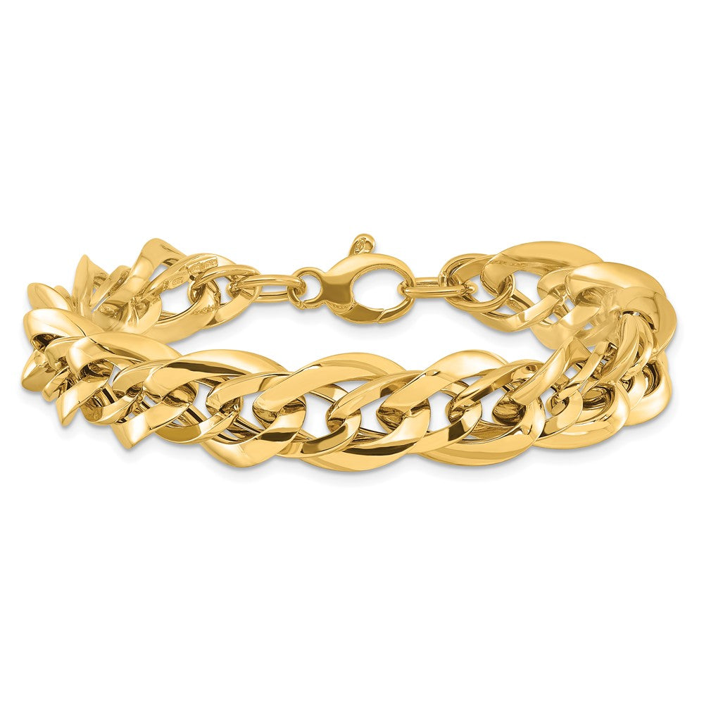 14k Polished Fancy Link 7.5 inch Bracelet