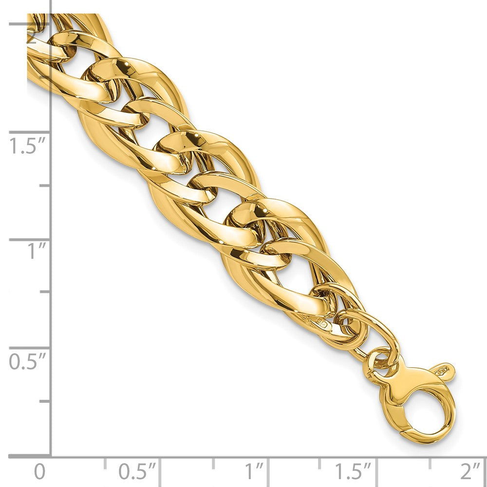 14k Polished Fancy Link 7.5 inch Bracelet