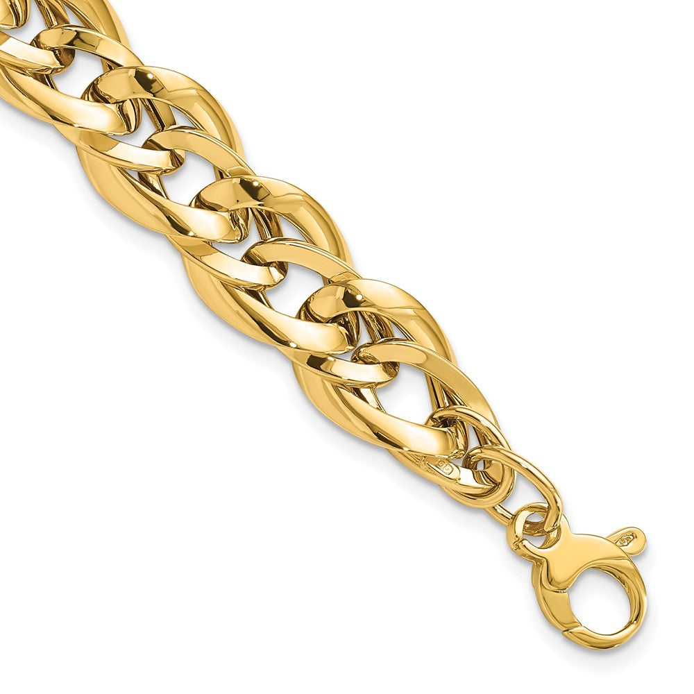 14k Polished Fancy Link 7.5 inch Bracelet