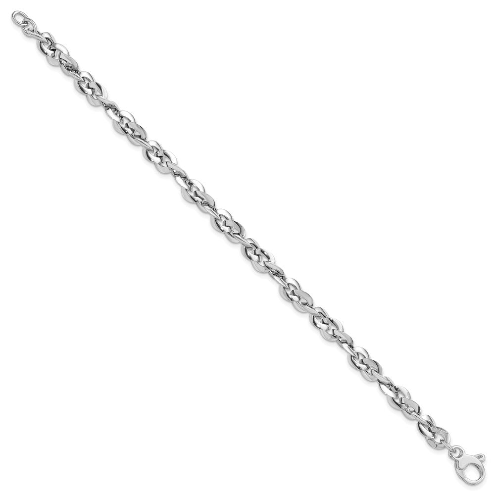 14k White Gold Polished Bracelet