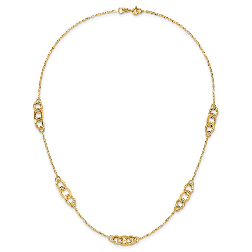 14k Yellow Gold Fancy 18 inch Necklace