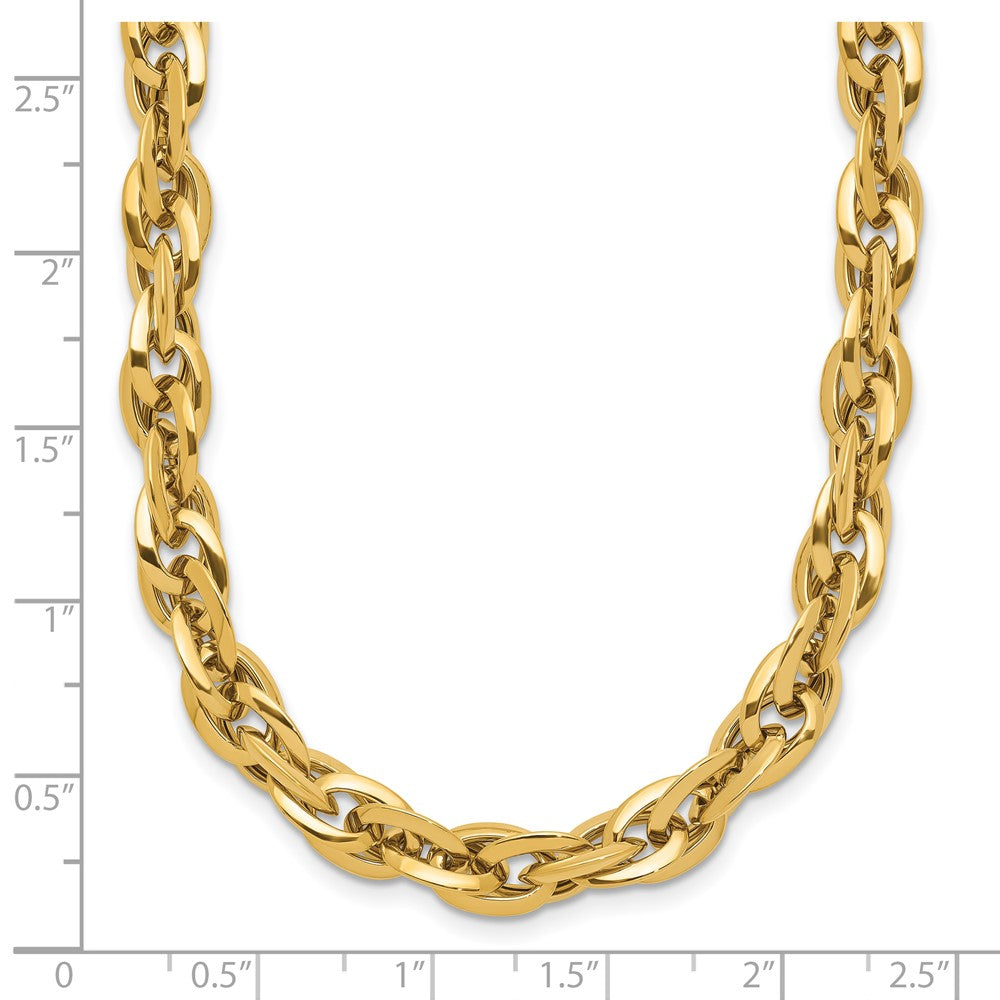 14K Polished Fancy Link Necklace