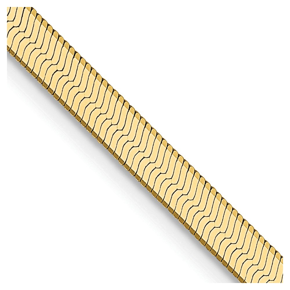 14K 24 inch 3mm Silky Herringbone with Lobster Clasp Chain