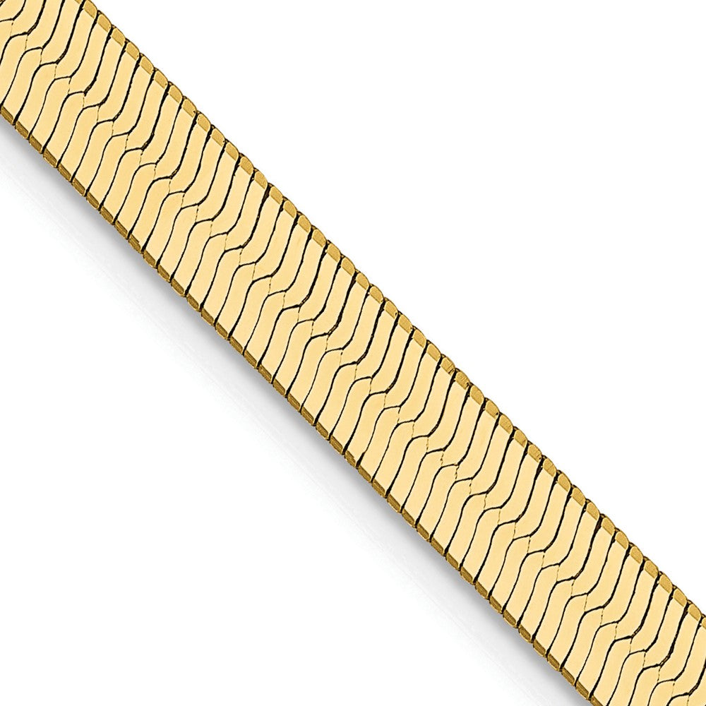 14K 24 inch 4mm Silky Herringbone with Lobster Clasp Chain