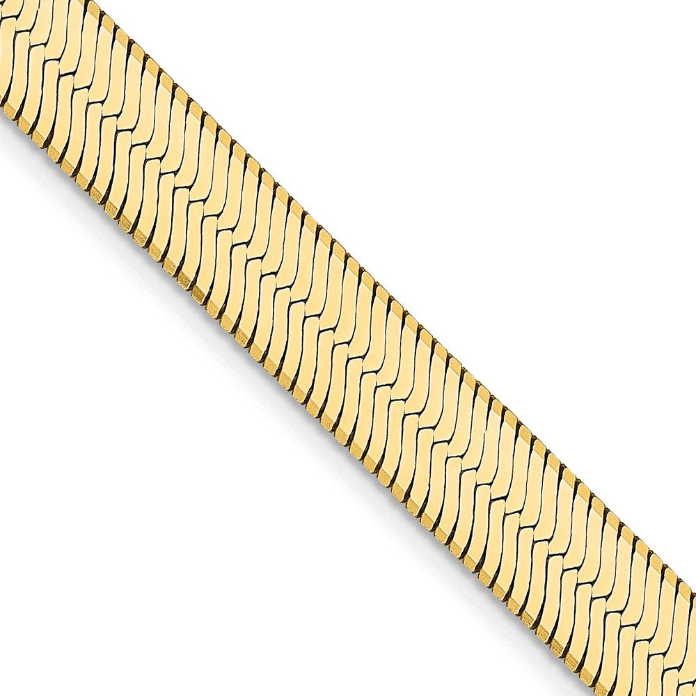 14K 24 inch 6.5mm Silky Herringbone with Lobster Clasp Chain