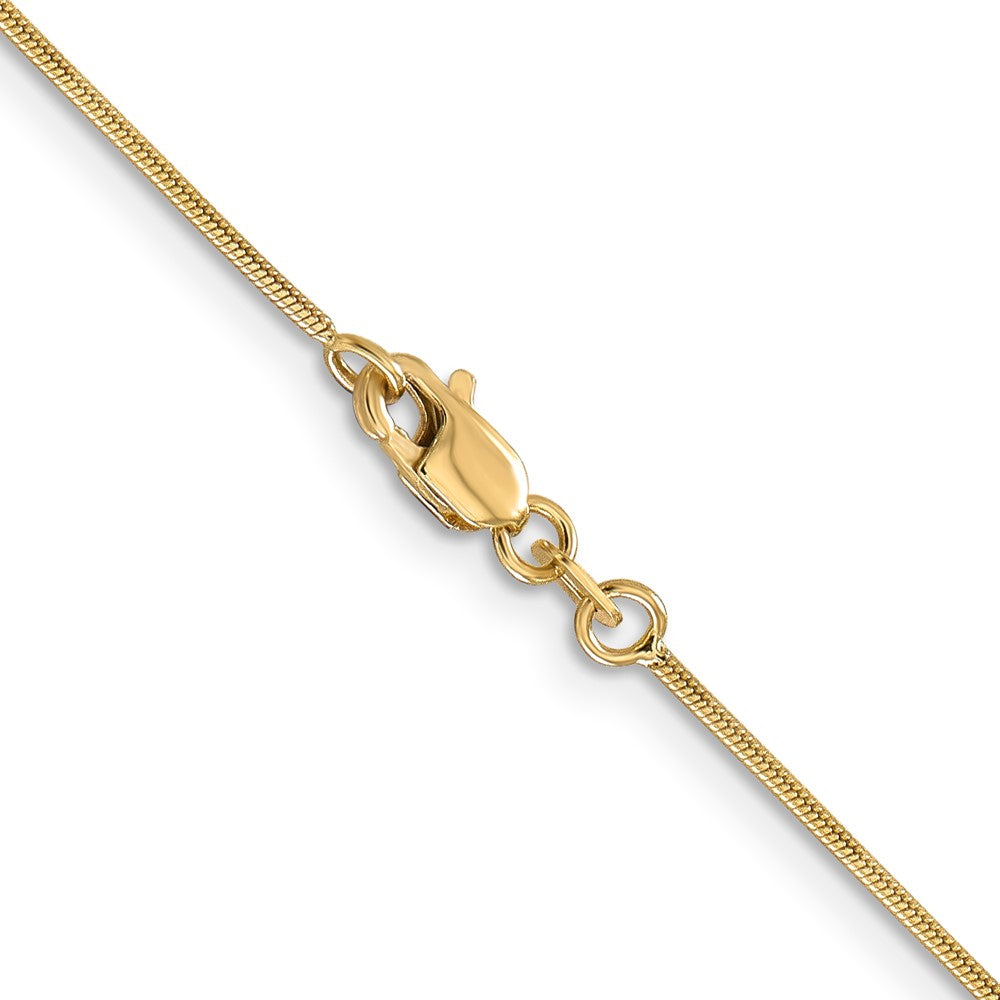 14K 24 inch .9mm Round Snake with Lobster Clasp Chain