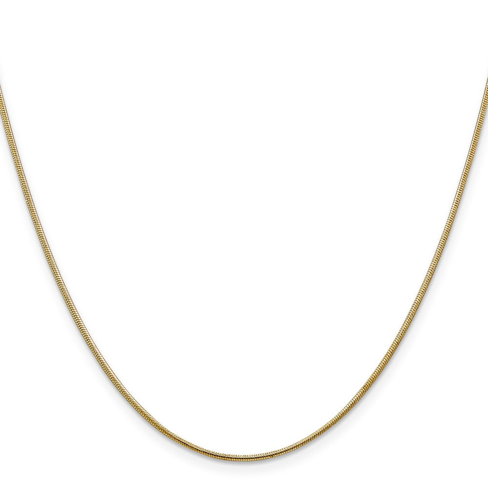 14K 20 inch 1.1mm Round Snake with Lobster Clasp Chain