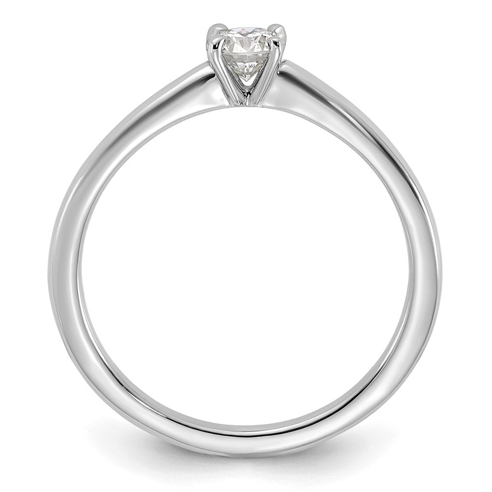 14K White Gold 1/4 carat Round VS/SI GH Lab Grown Diamond Solitaire 4 Prong Size 5 Engagement Ring