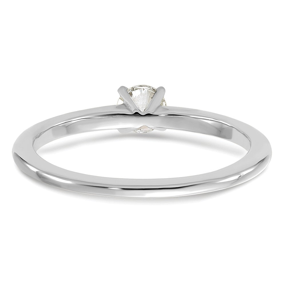 14K White Gold 1/4 carat Round VS/SI DEF Lab Grown Diamond Solitaire 4 Prong Size 5 Engagement Ring