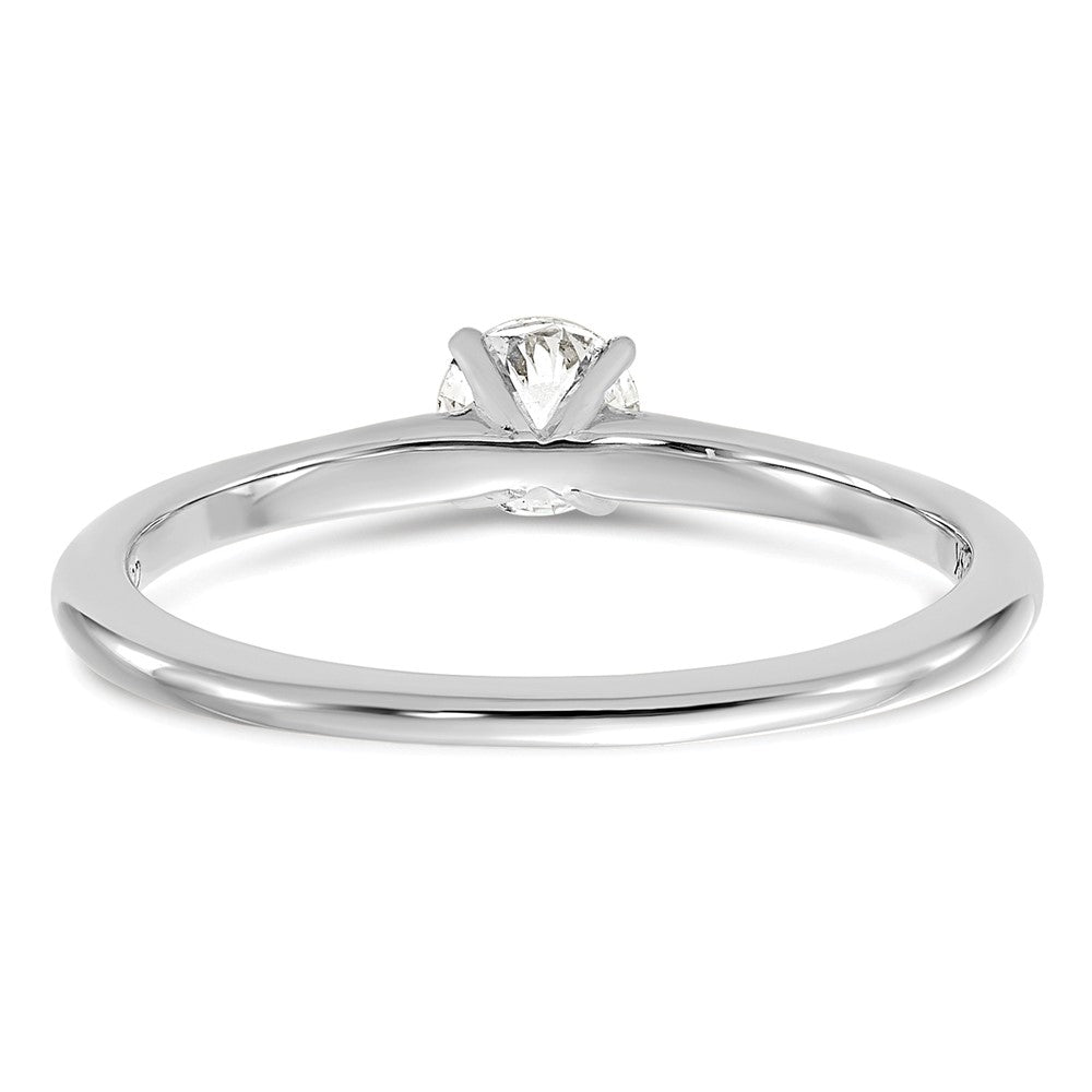 14K White Gold 1/3 carat Round VS/SI DEF Lab Grown Diamond Solitaire 4 Prong Size 6 Engagement Ring