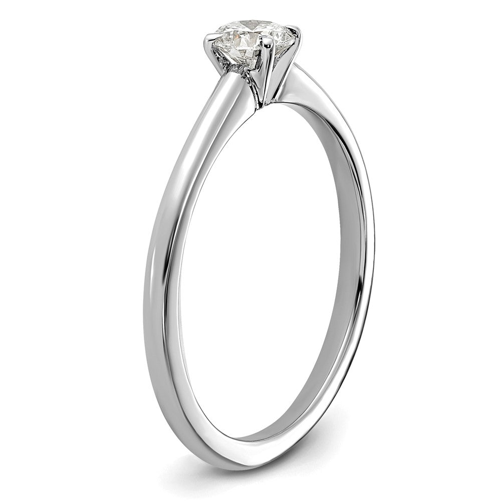 14K White Gold 1/3 carat Round VS/SI DEF Lab Grown Diamond Solitaire 4 Prong Size 6 Engagement Ring