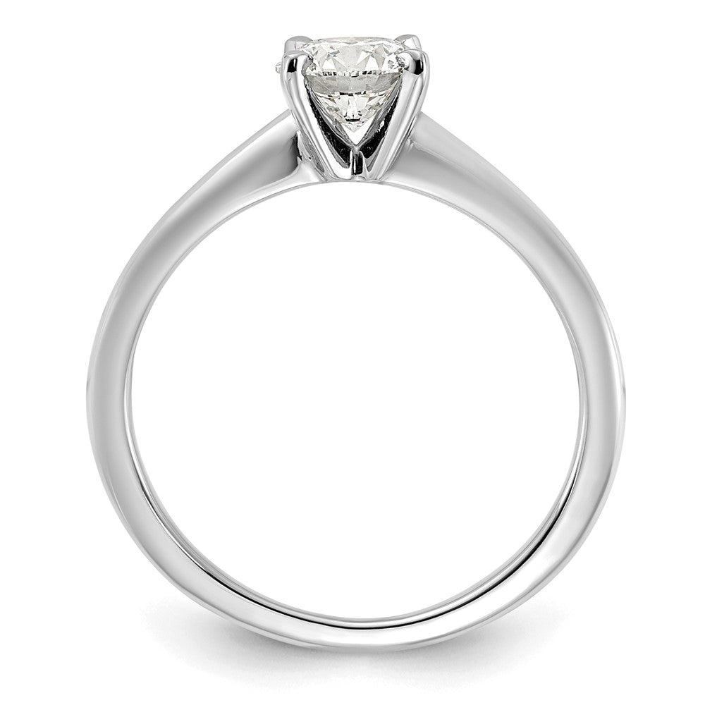 14K White Gold 3/4 carat Round VS/SI DEF Lab Grown Diamond Solitaire 4 Prong Size 7 Engagement Ring