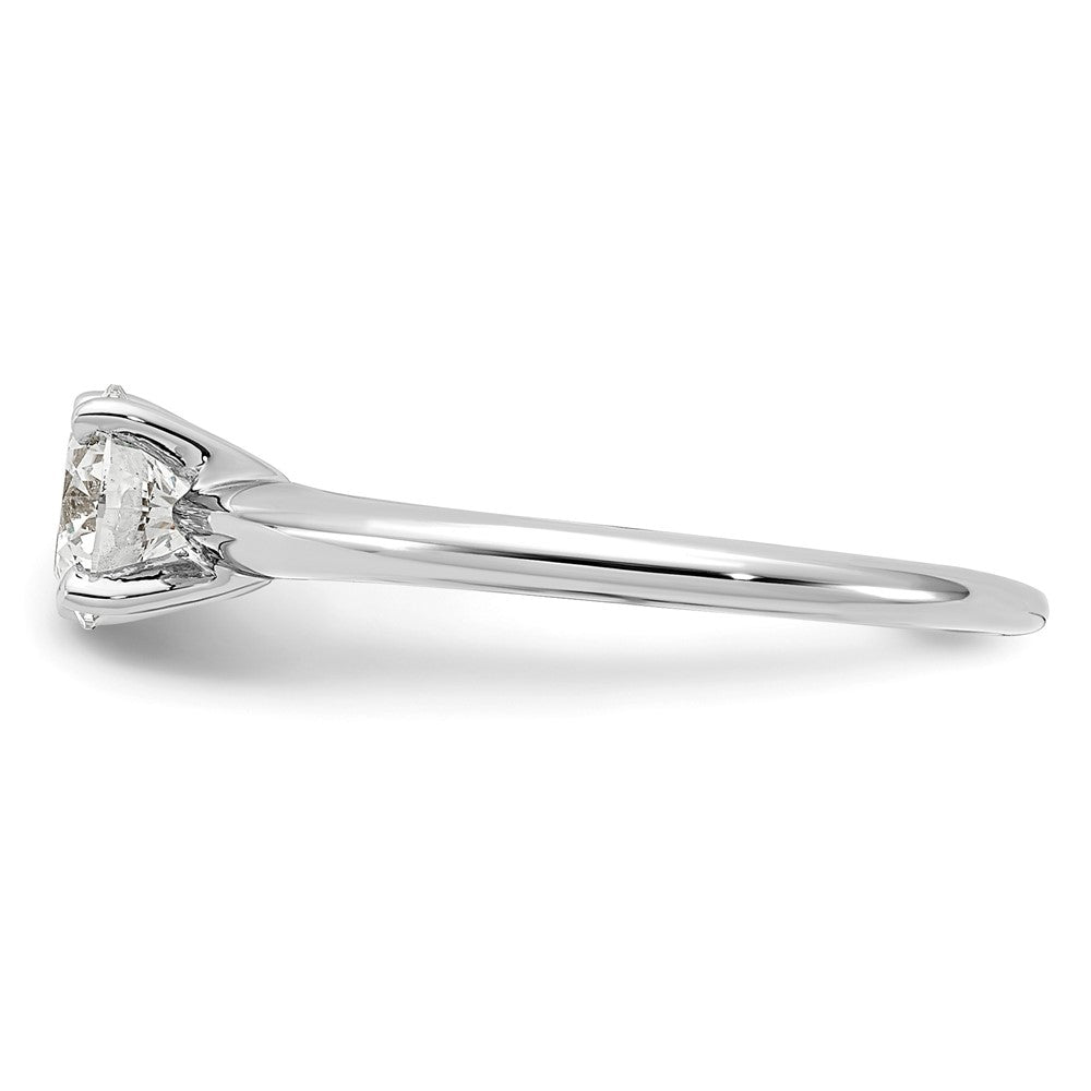 14K White Gold 3/4 carat Round VS/SI DEF Lab Grown Diamond Solitaire 4 Prong Size 7 Engagement Ring