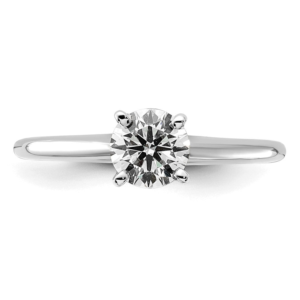 14K White Gold 3/4 carat Round VS/SI GH Lab Grown Diamond Solitaire 4 Prong Size 6 Engagement Ring