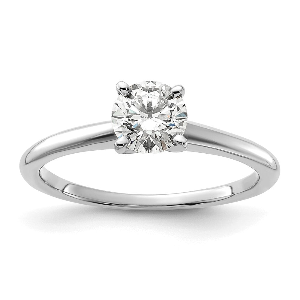 14K White Gold 3/4 carat Round VS/SI DEF Lab Grown Diamond Solitaire 4 Prong Size 7 Engagement Ring