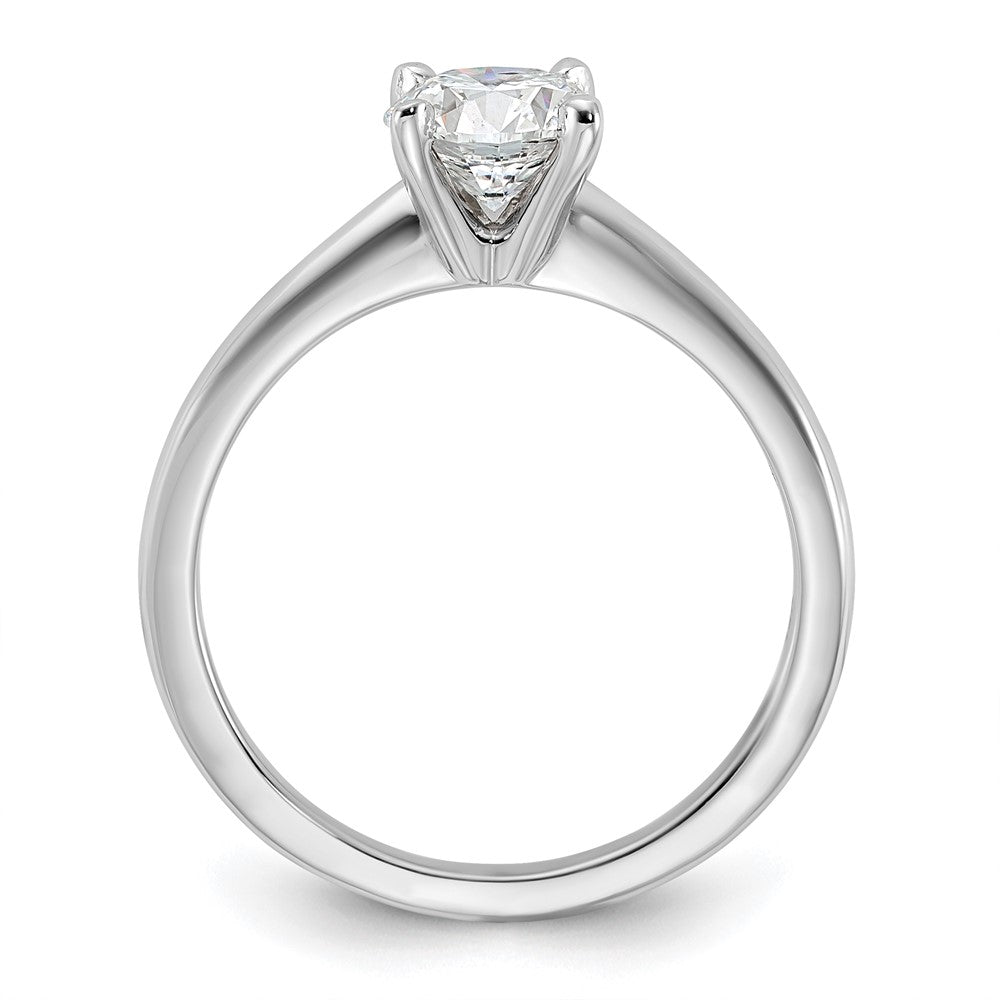 14K White Gold 1 carat Round VS/SI GH Lab Grown Diamond Solitaire 4 Prong Size 7 Engagement Ring