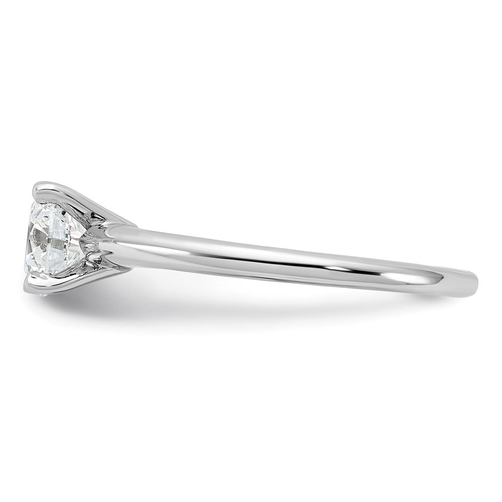 14K White Gold 1 carat Round VS/SI GH Lab Grown Diamond Solitaire 4 Prong Size 7 Engagement Ring