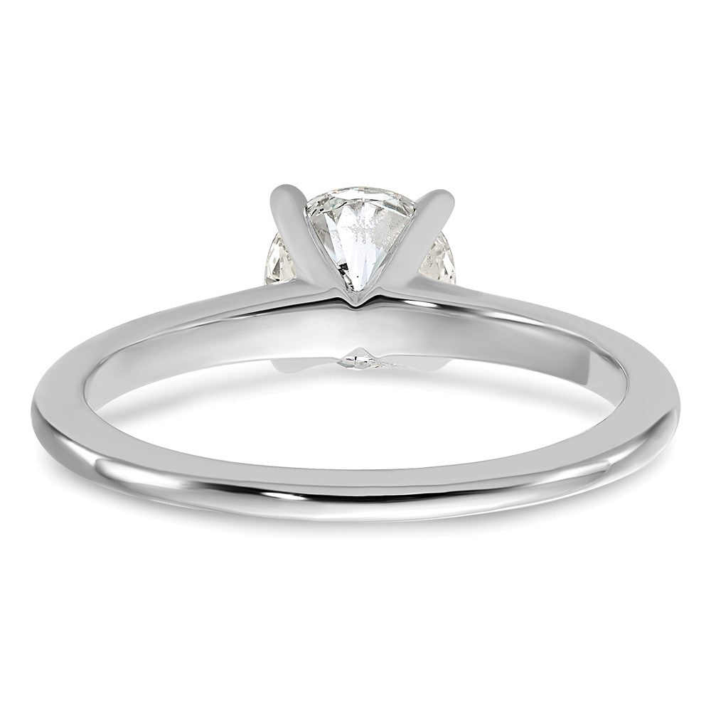 14K White Gold 1 carat Round VS/SI GH Lab Grown Diamond Solitaire 4 Prong Size 7 Engagement Ring