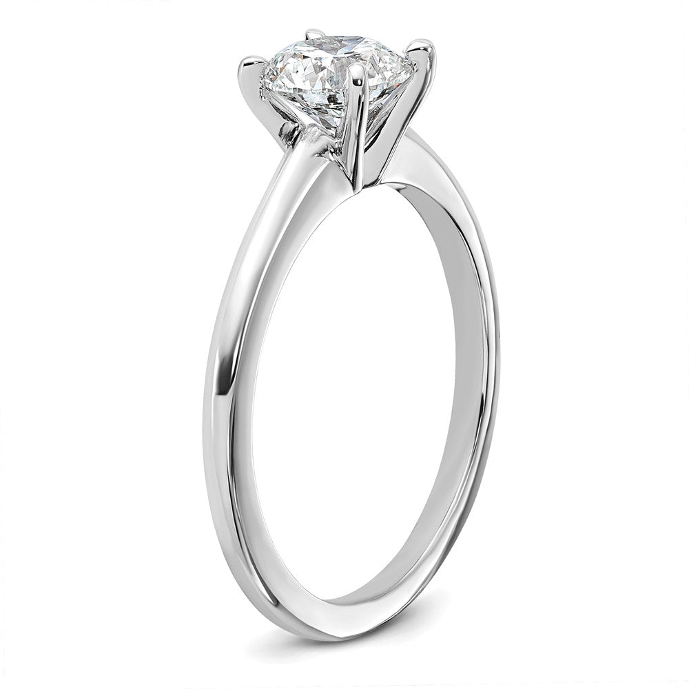 14K White Gold 1 carat Round VS/SI GH Lab Grown Diamond Solitaire 4 Prong Size 7 Engagement Ring