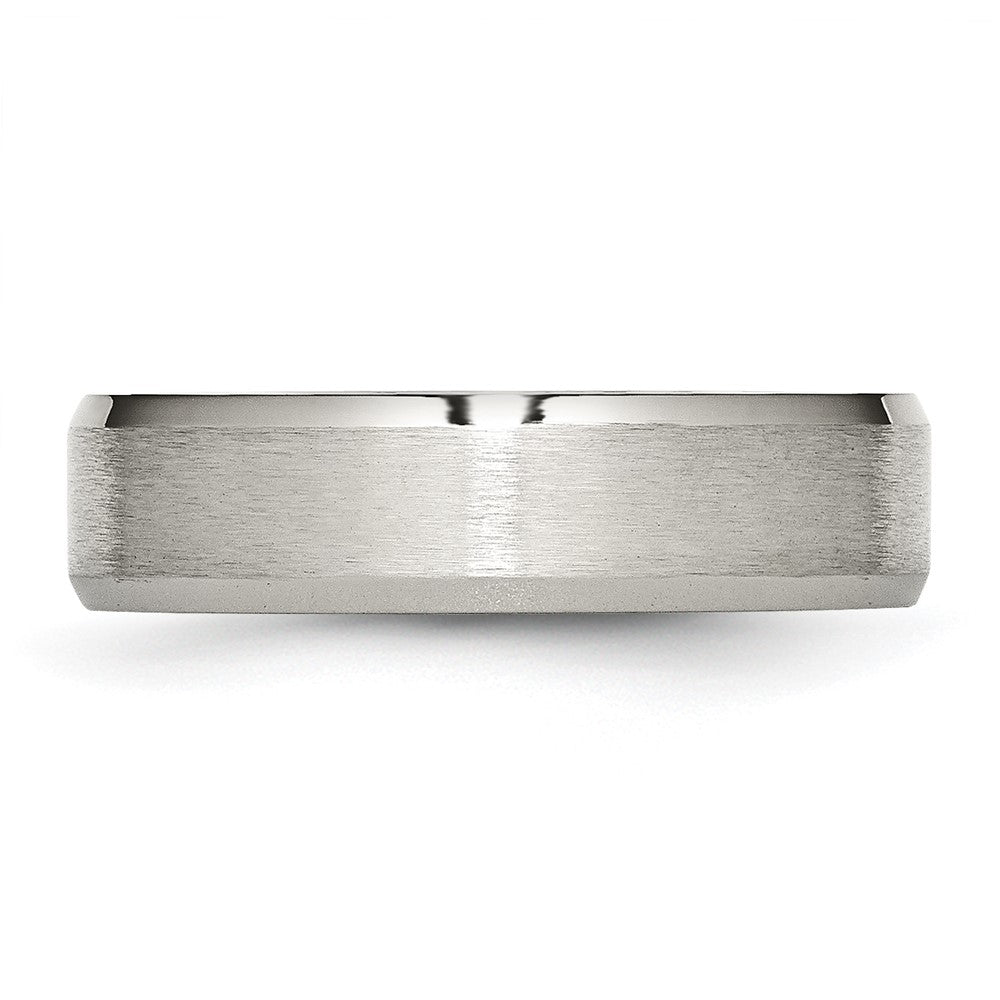 Chisel Stainless Steel Brushed and Polished 6mm Flat Beveled Edge Band