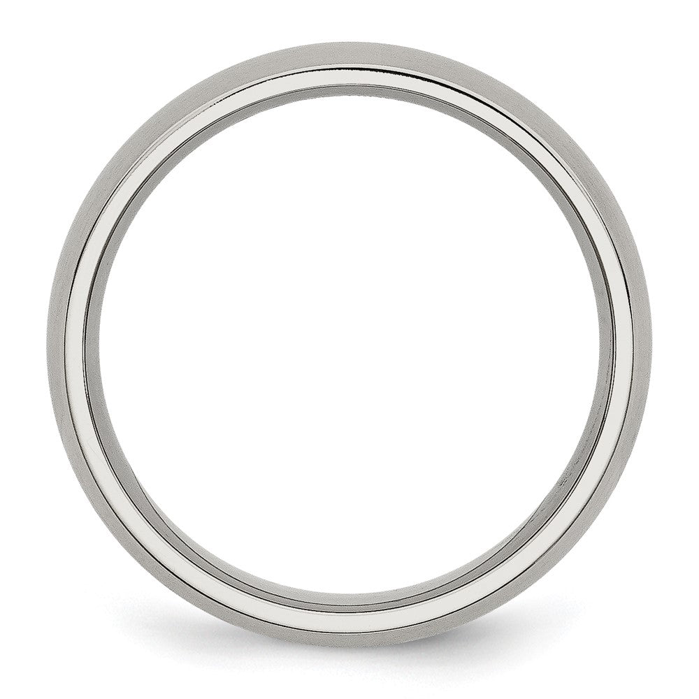 Chisel Stainless Steel Brushed 6mm Half Round Band