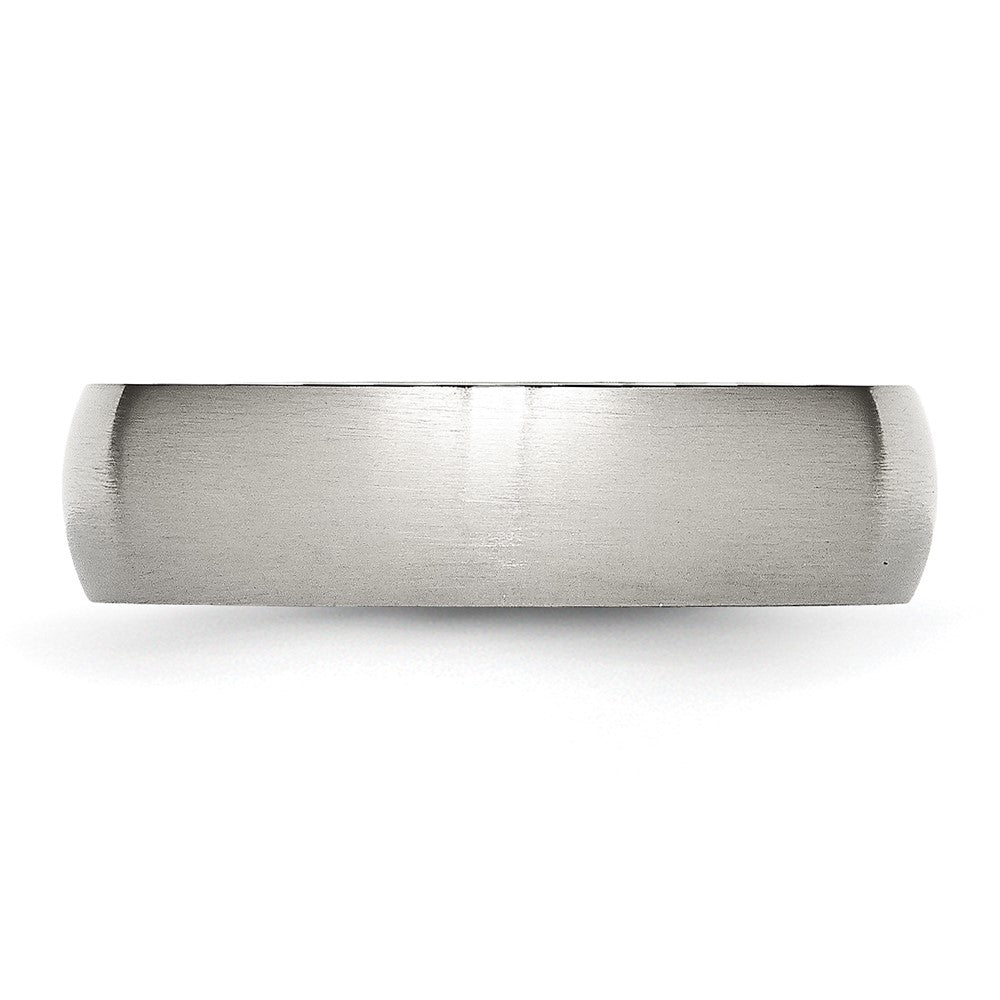 Chisel Stainless Steel Brushed 6mm Half Round Band