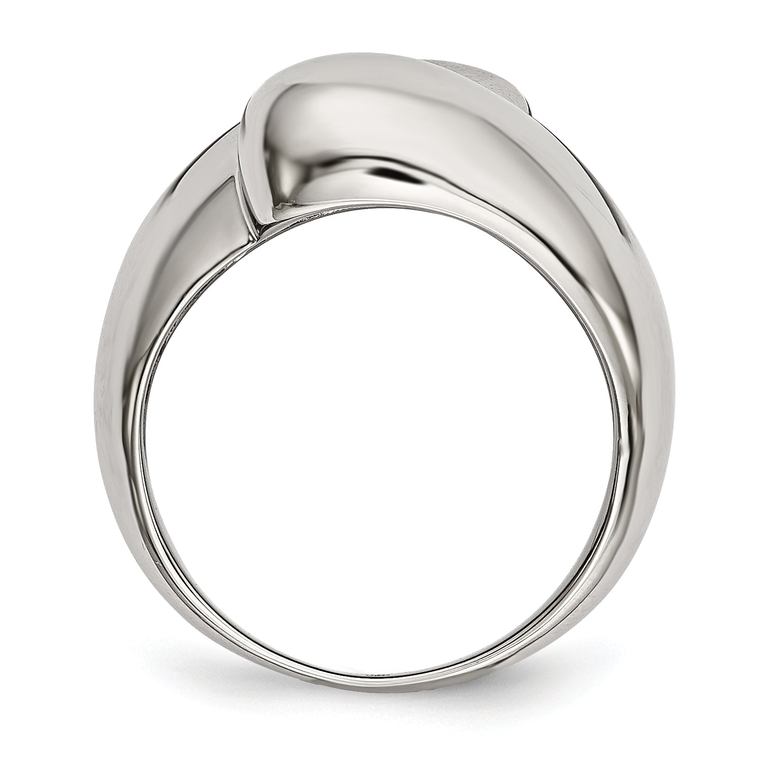 Stainless Steel Polished Size 8 Ring