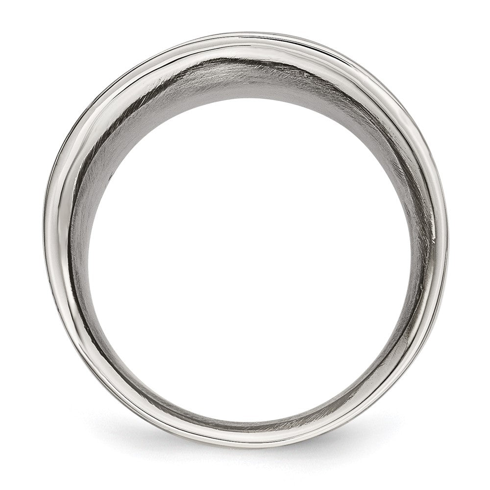 Chisel Stainless Steel Polished Ring