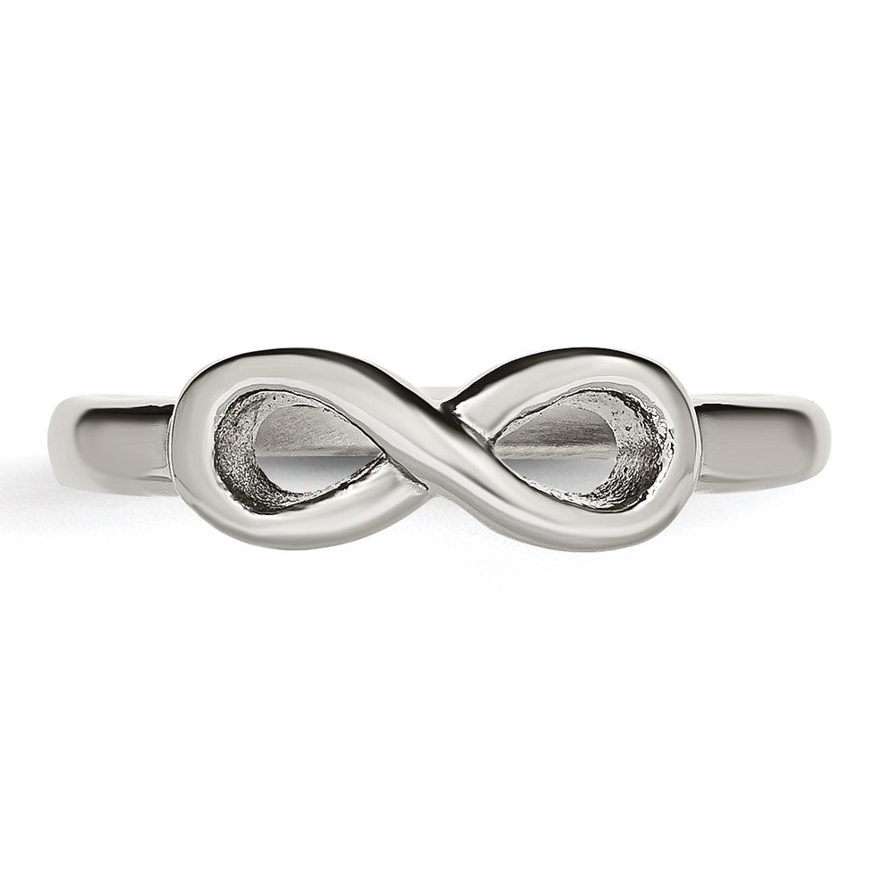 Chisel Stainless Steel Polished Infinity Symbol Ring