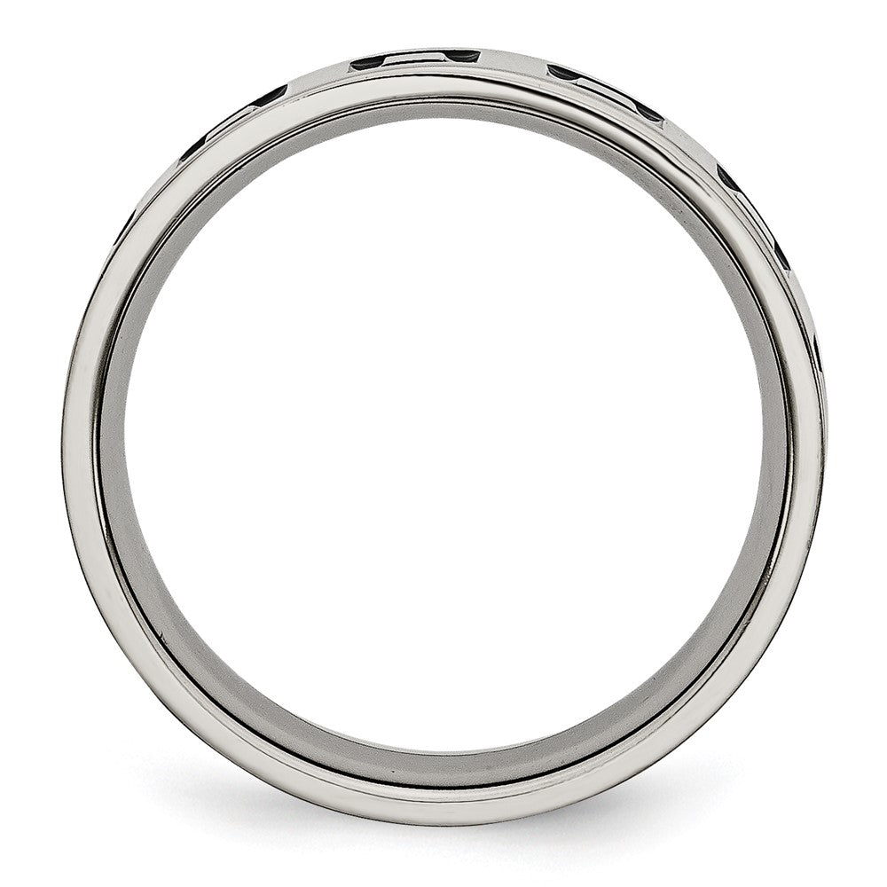 Stainless Steel Enameled Flat 6mm Polished Band