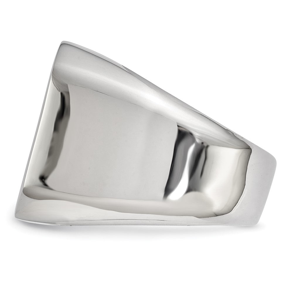 Stainless Steel Polished Square Signet Ring