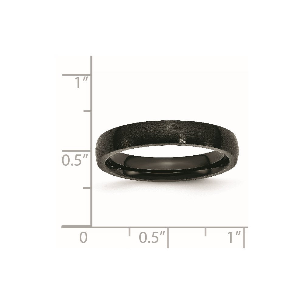 Chisel Stainless Steel Brushed Black IP-plated 4mm Band