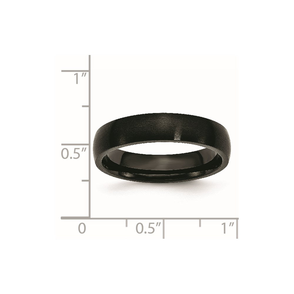 Chisel Stainless Steel Brushed Black IP-plated 5mm Band