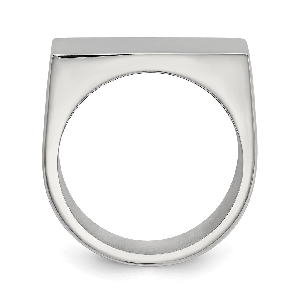 Stainless Steel Polished Signet Ring