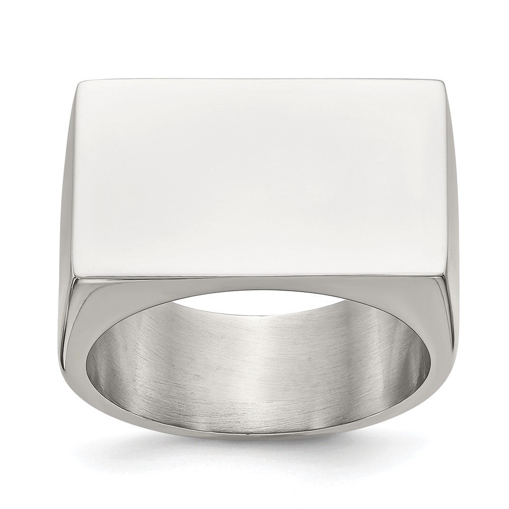 Stainless Steel Polished Signet Ring