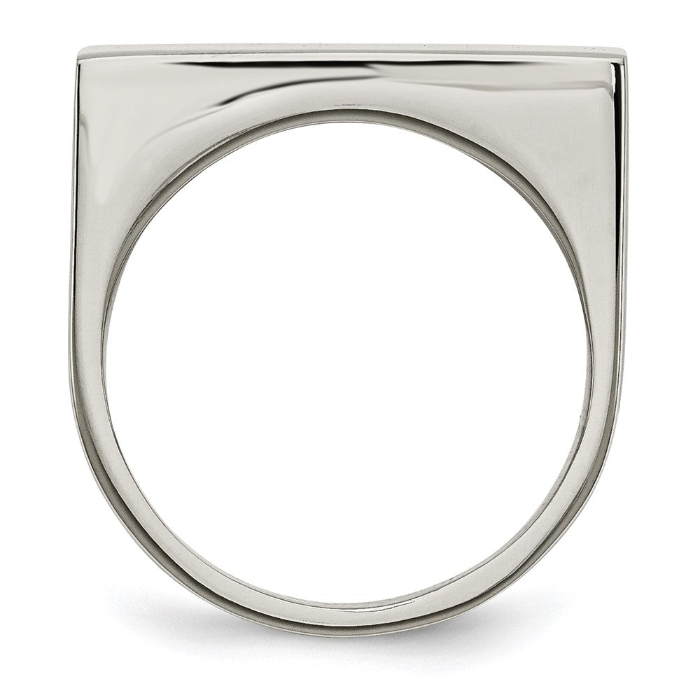 Stainless Steel Polished Signet Ring