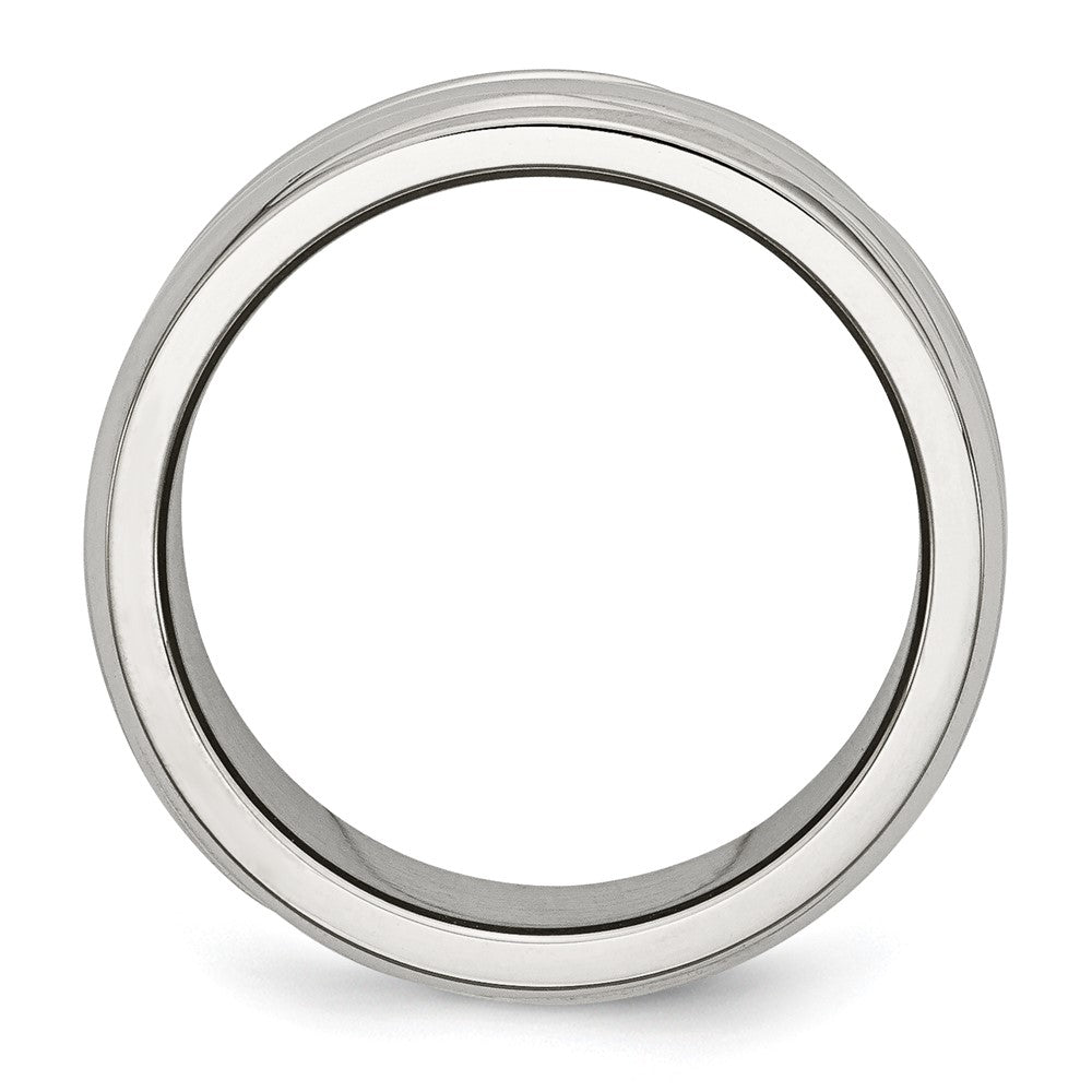 Stainless Steel Polished 10mm Grooved Band