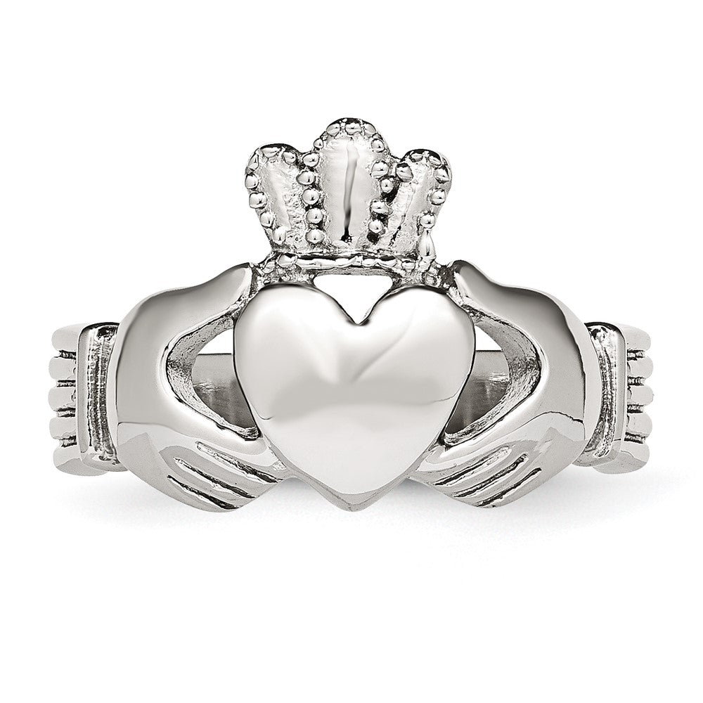 Stainless Steel Polished Claddagh Ring