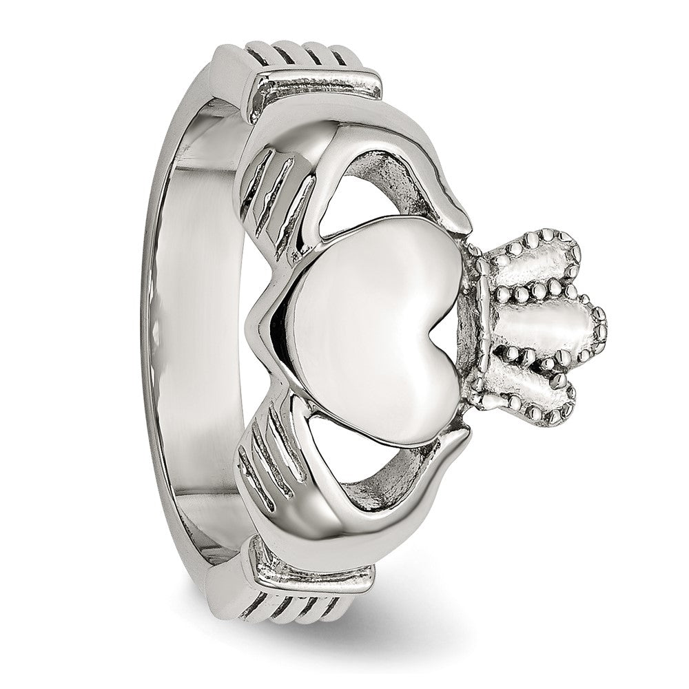 Stainless Steel Polished Claddagh Ring