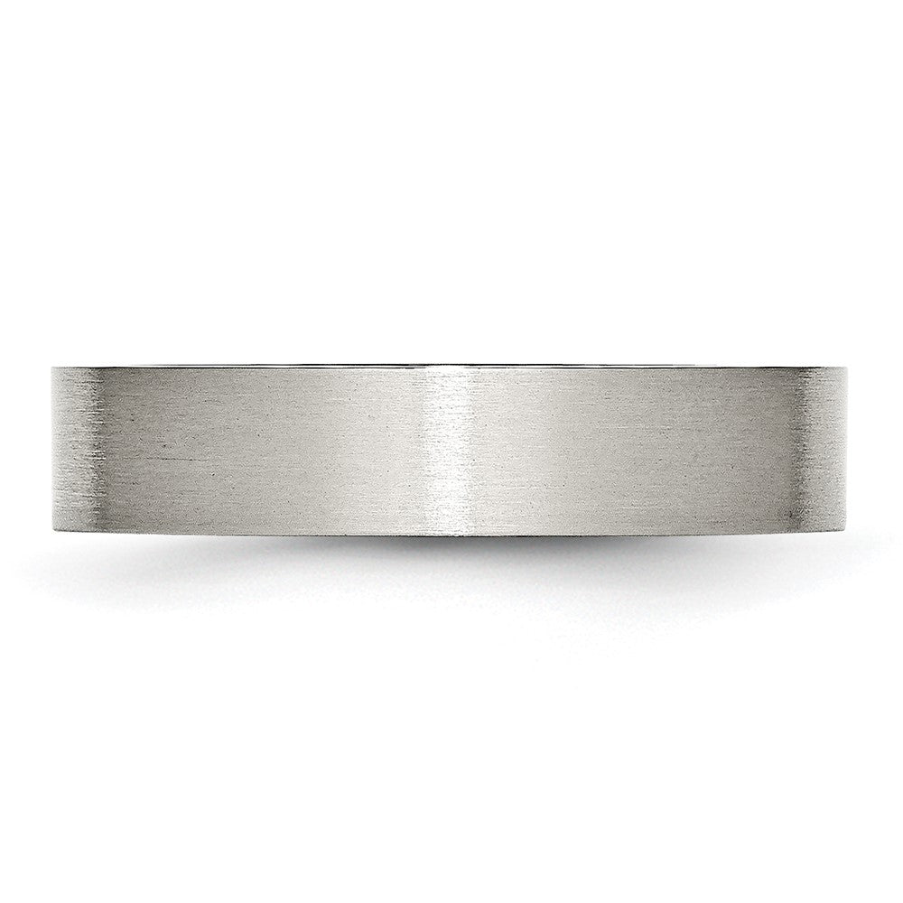 Chisel Stainless Steel Brushed 5mm Flat Band