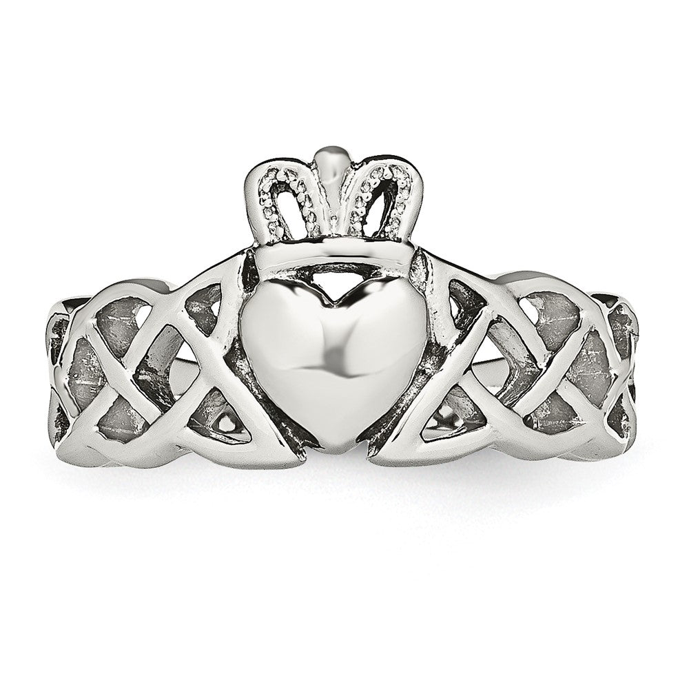 Chisel Stainless Steel Polished Claddagh Ring