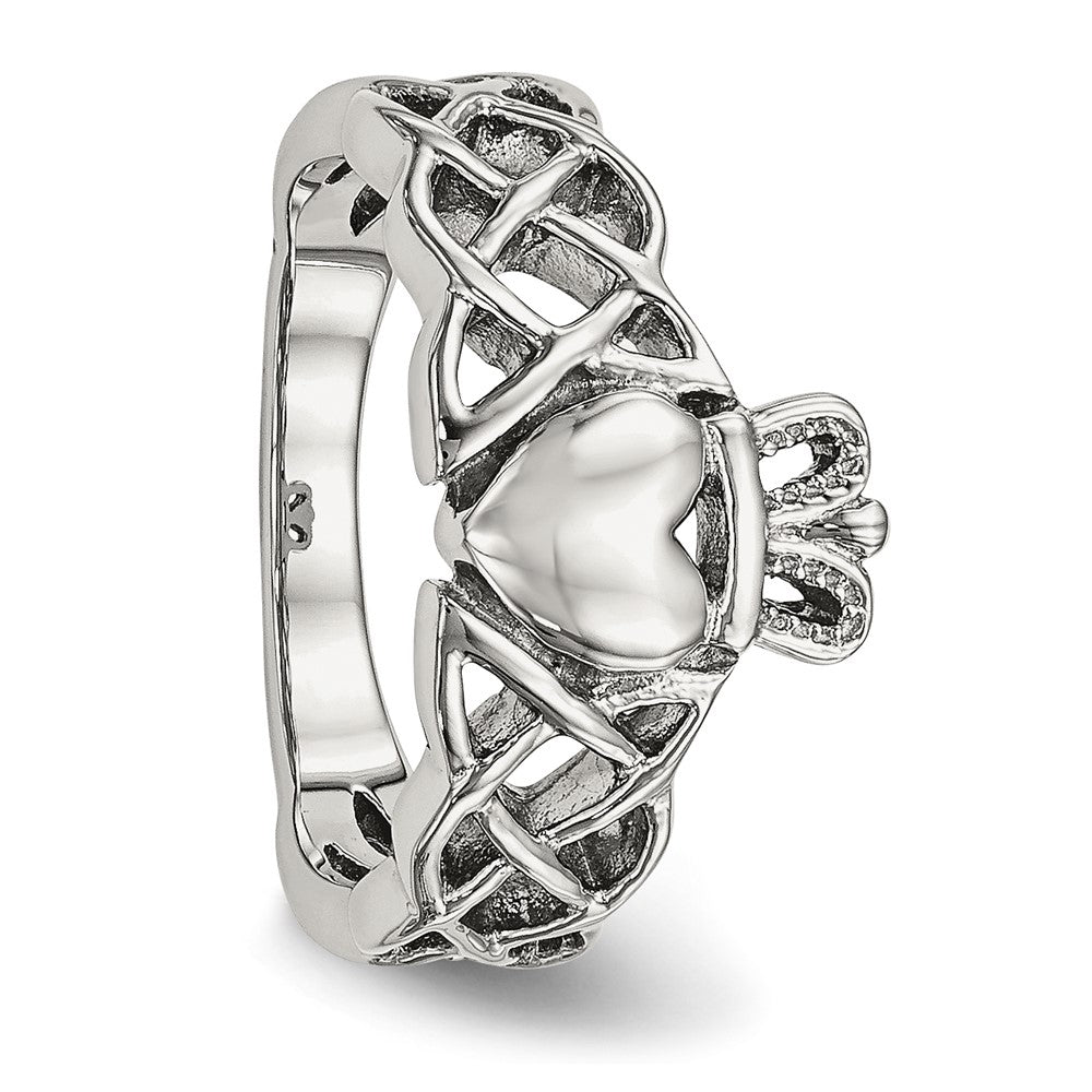 Chisel Stainless Steel Polished Claddagh Ring