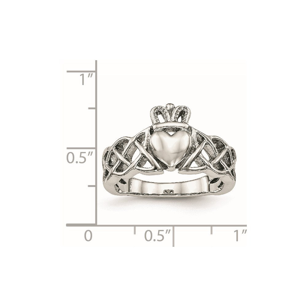 Chisel Stainless Steel Polished Claddagh Ring