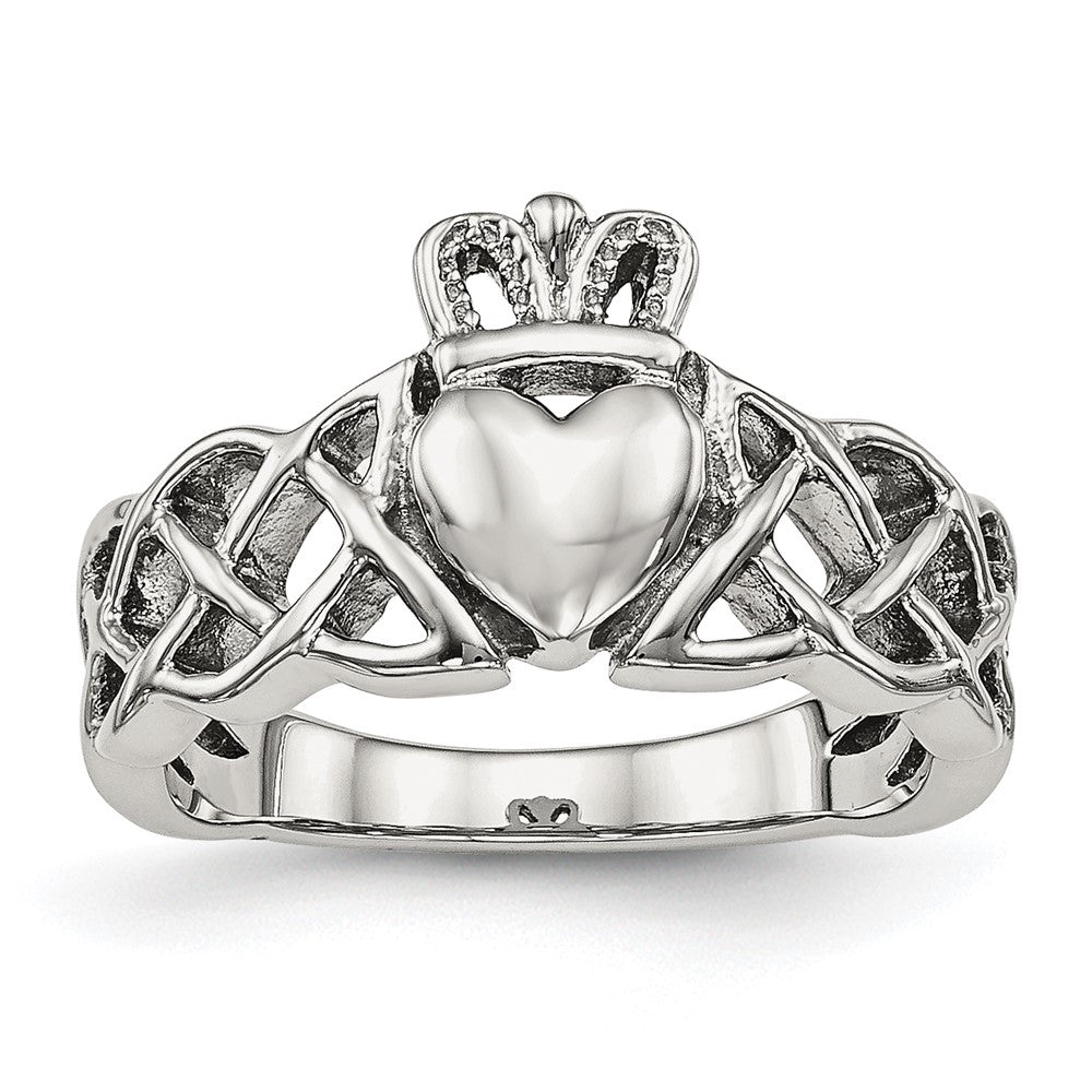 Chisel Stainless Steel Polished Claddagh Ring