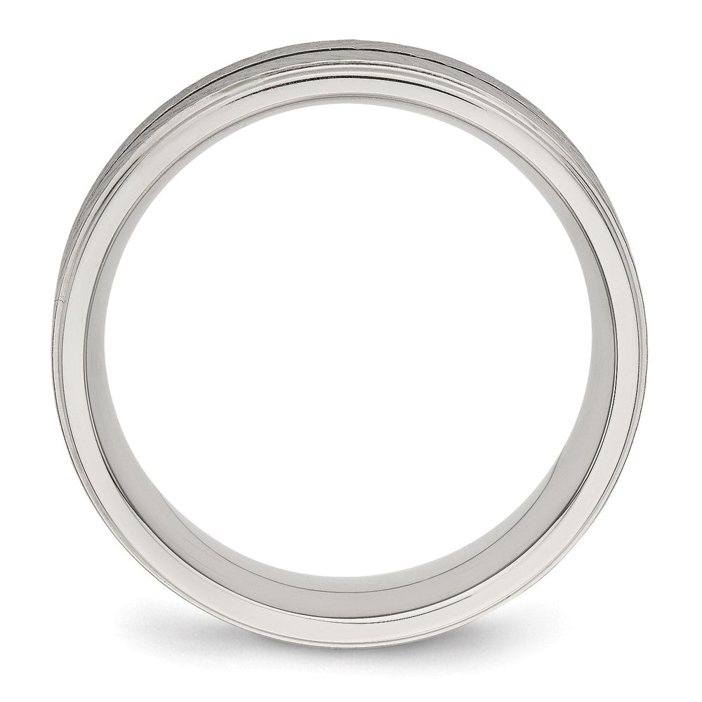 Stainless Steel Polished 8mm Grooved Ring