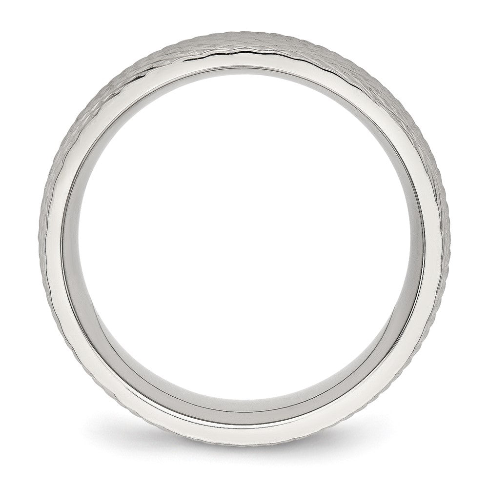 Stainless Steel Polished and Textured 8mm Band