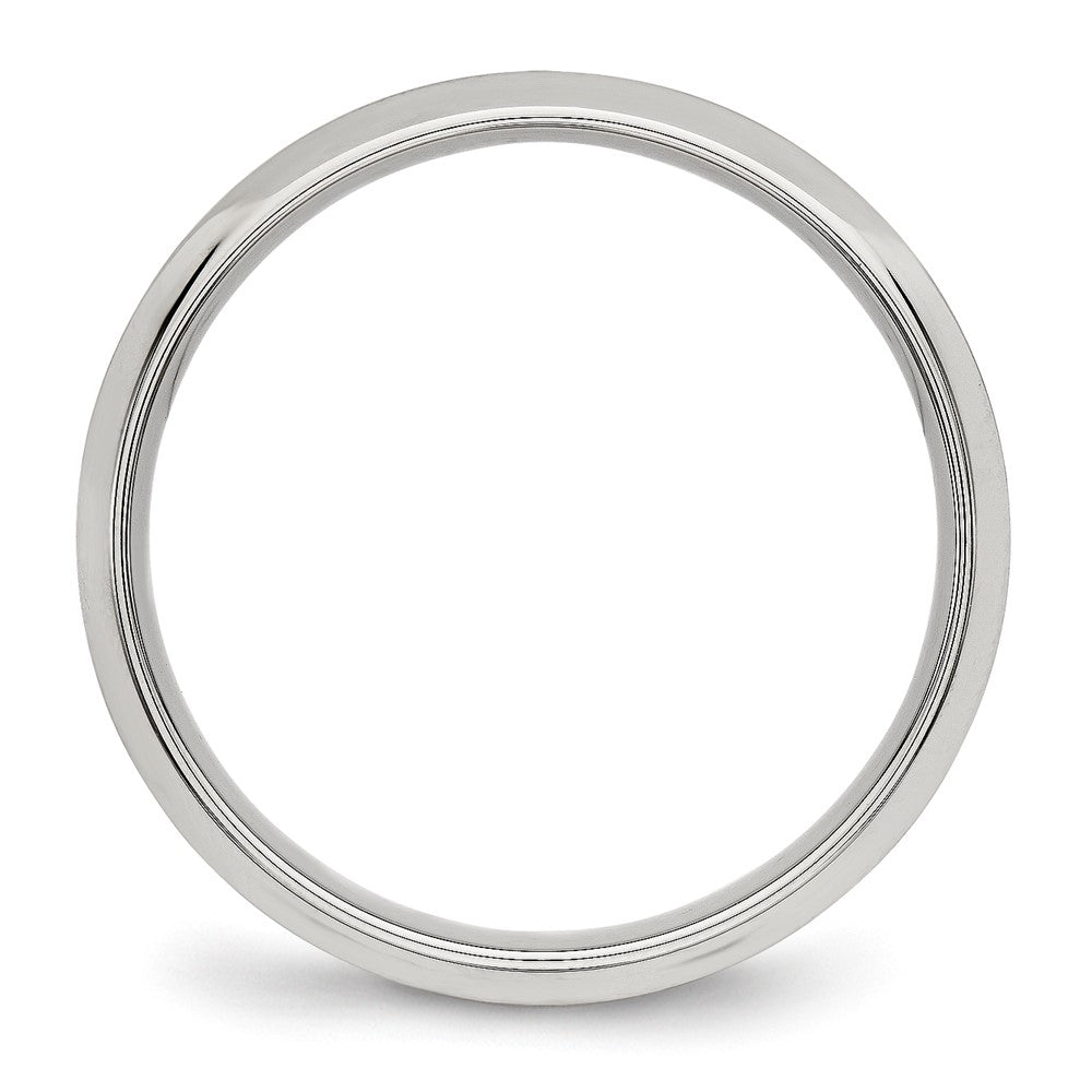 Stainless Steel Polished w/Brushed Center Ridged 5mm Band