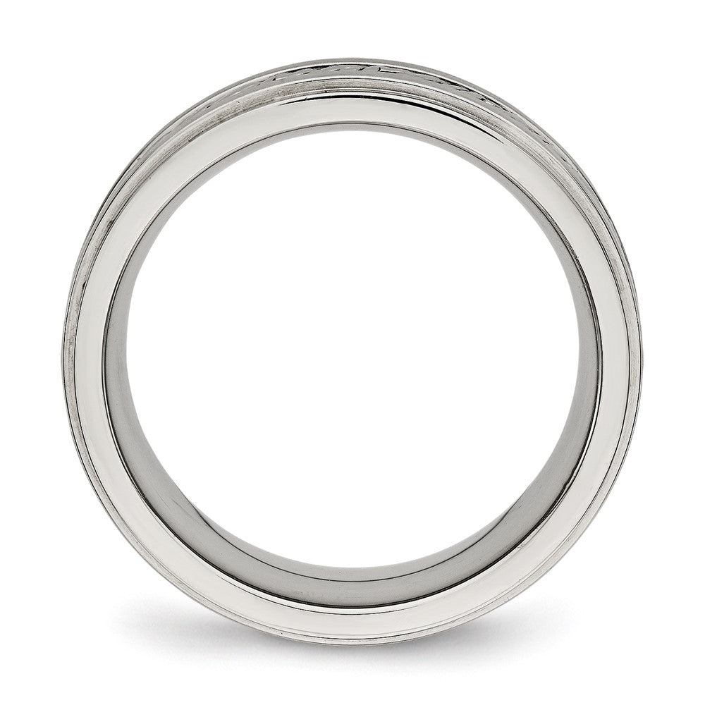 Chisel Stainless Steel Brushed and Polished Braided 7mm Band